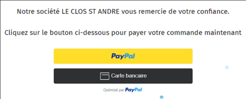 Paiement PayPal ou CB Paiement PayPal ou CB